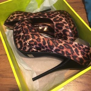 Cheetah print stilettos